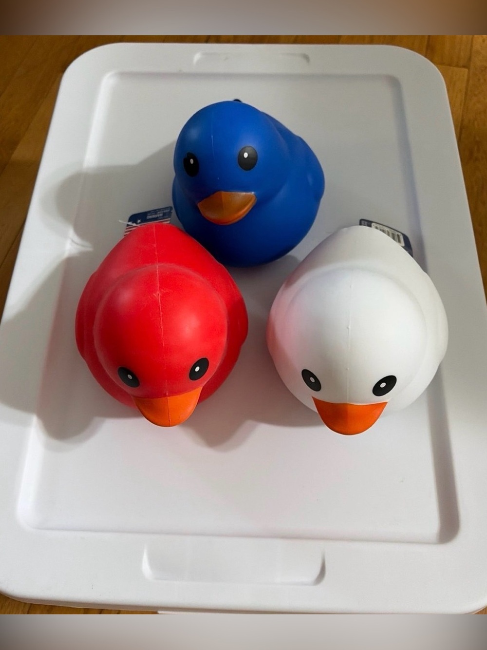 Sunny days Squeezy ducks red or white or blue